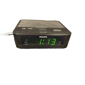Philips Dual Alarm Clock AJ3116M/37 FM Radio Battery Back‎ Up Tested Works